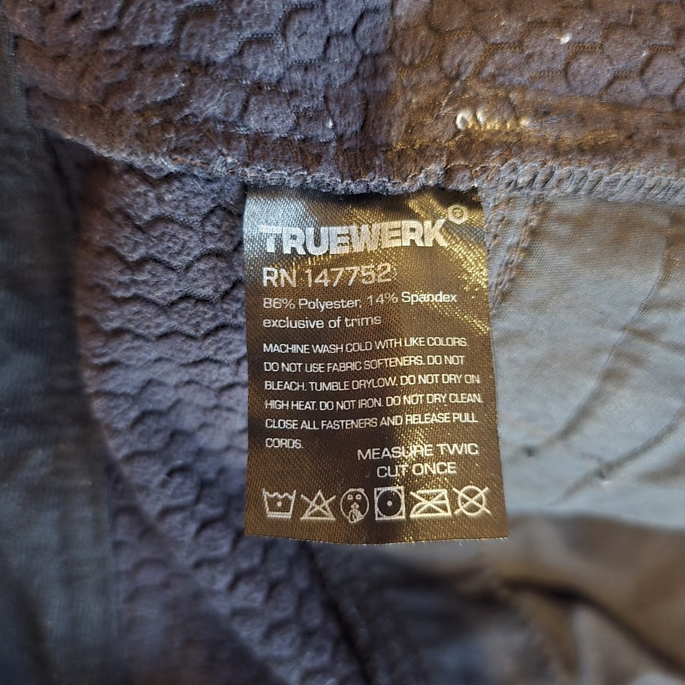 Truewerk T3 Work Pants Mens 36x36 Black Fleece Lined Cargo Utility Stretch - Picture 16 of 16